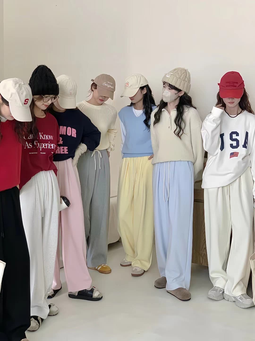 ハイウエスト パンツ ゆったりドロスト ハイウエストスラックス