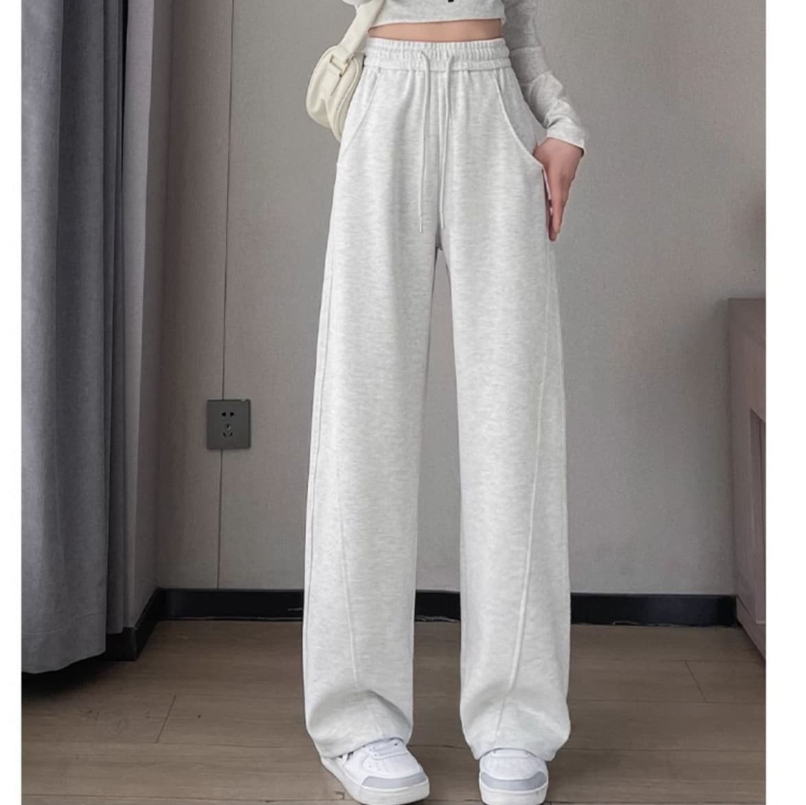 ハイウエスト パンツ リラックスハイウエストワイドスラックス
