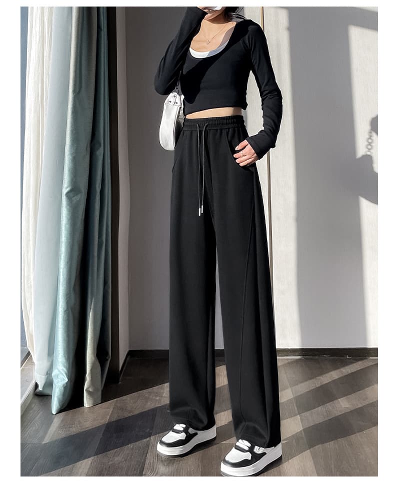 ハイウエスト パンツ リラックスハイウエストワイドスラックス
