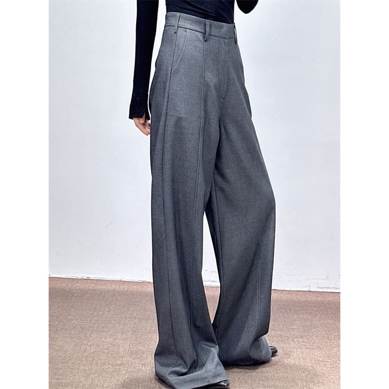 ハイウエスト パンツ ゆったり贅沢スラックス ハイウエストパンツ