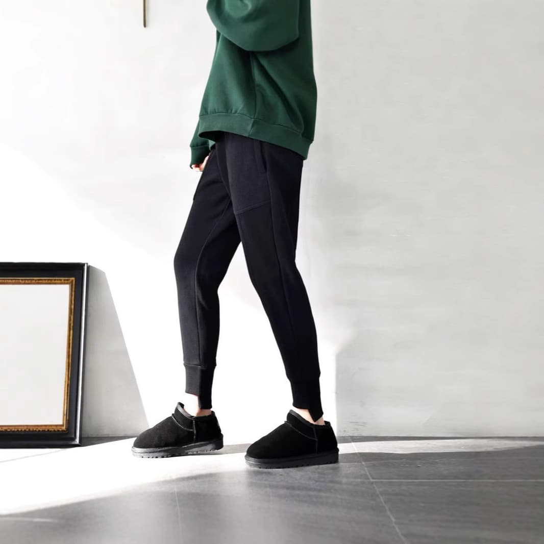 ハイウエスト パンツ ゆるふわ美シルエット 裏起毛テーパードパンツ