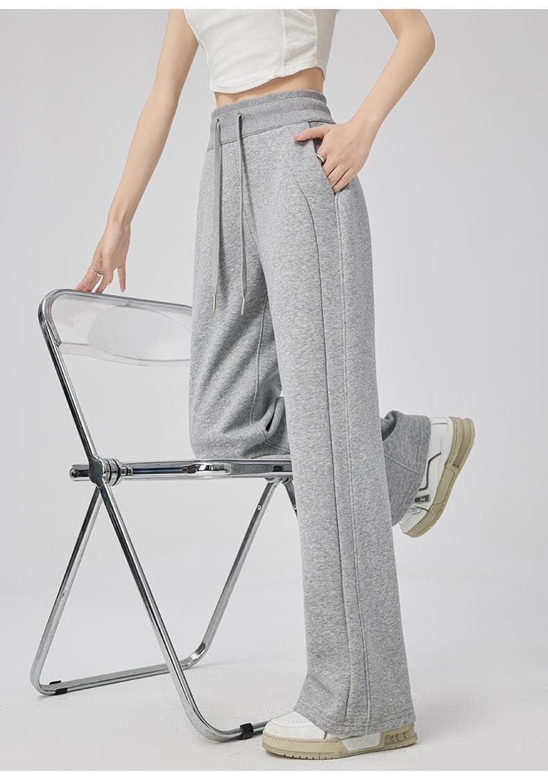 ハイウエスト パンツ ゆったりストレートハイウエストパンツ