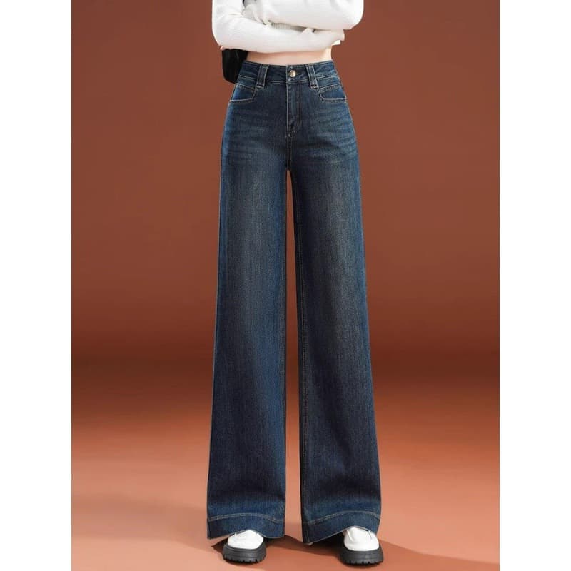 ハイウエスト パンツ レディース ハイウエスト ワイドデニム