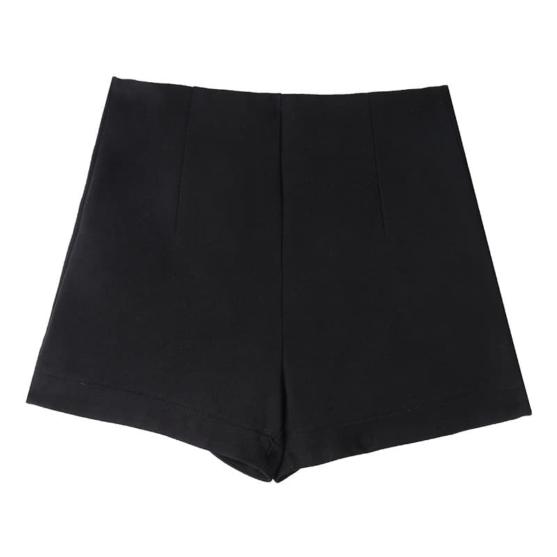 ハイウエスト パンツ シンプル美シルエット ハイウエストショートパンツ