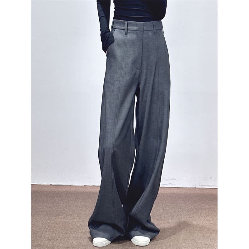 ハイウエスト パンツ ゆったり贅沢スラックス ハイウエストパンツ