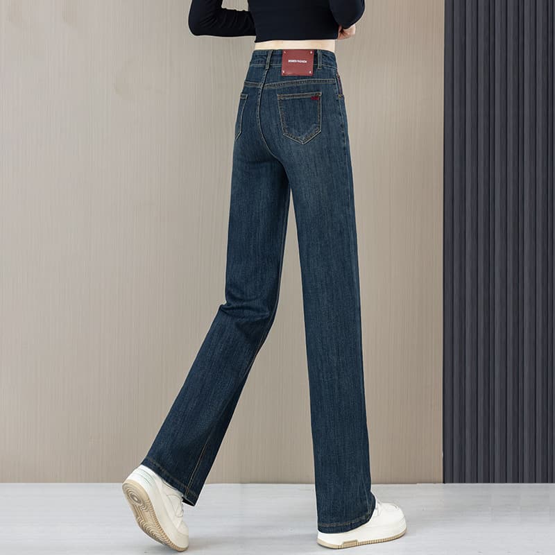ハイウエスト パンツ ハイウエストストレートデニムパンツ
