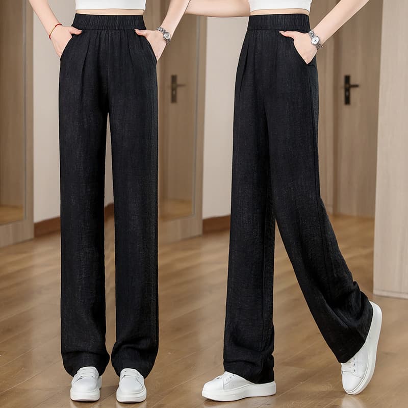 ハイウエスト パンツ ゆったり楽ちんワイドパンツ
