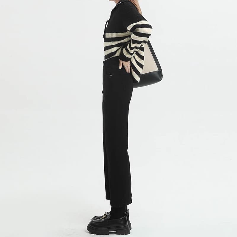 ハイウエスト パンツ ハイウエストストレートデニムパンツ