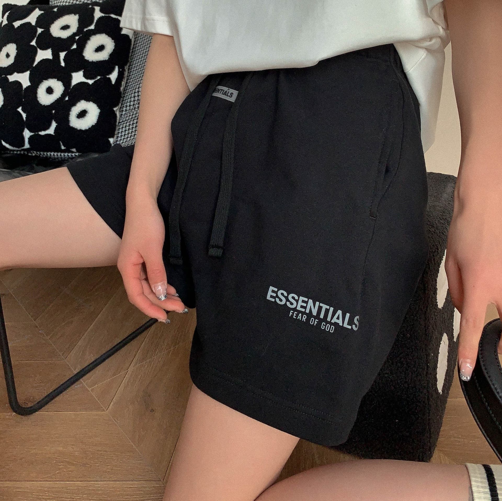 ハイウエスト パンツ ドローコード ハーフウエストパンツ