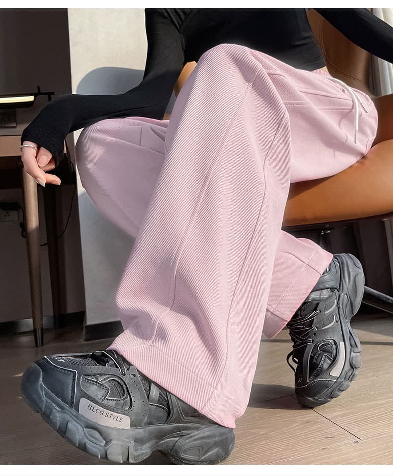 ハイウエスト パンツ リラックスハイウエストワイドスラックス