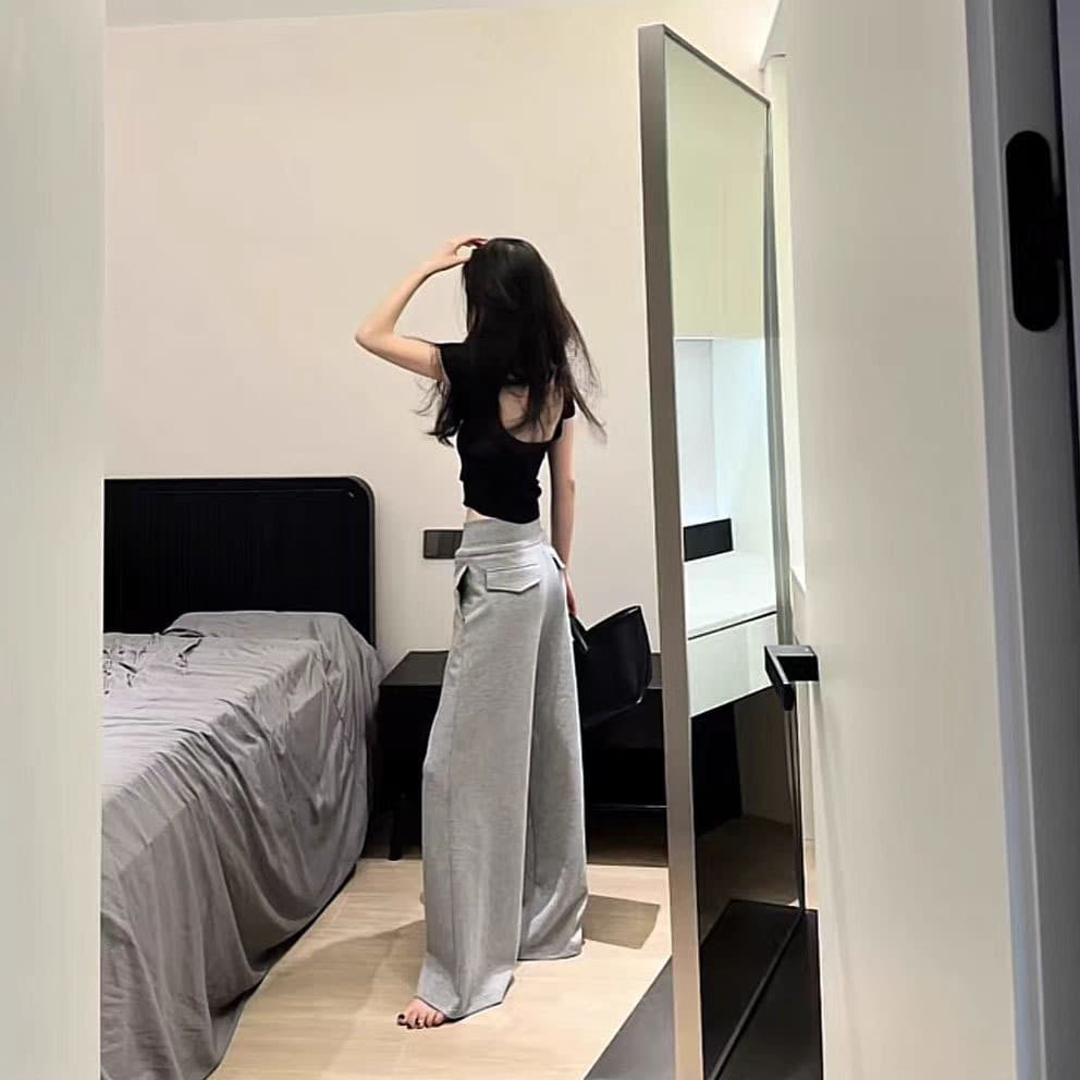 ハイウエスト パンツ リラックス ワイドパンツ 楽ちん おしゃれ
