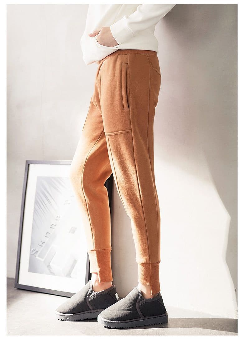 ハイウエスト パンツ ゆるふわ美シルエット 裏起毛テーパードパンツ