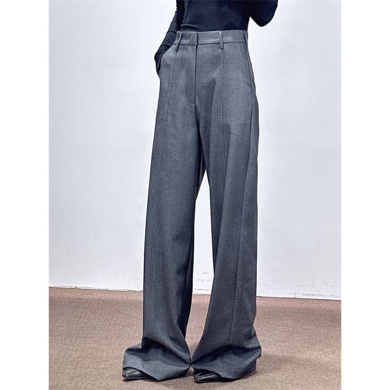 ハイウエスト パンツ ゆったり贅沢スラックス ハイウエストパンツ