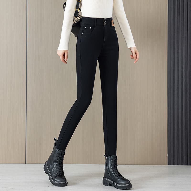 ハイウエスト パンツ 美脚シルエット ハイウエストスキニーパンツ