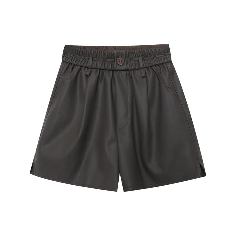 ハイウエスト パンツ ゆったりとした大人の上品ショートパンツ
