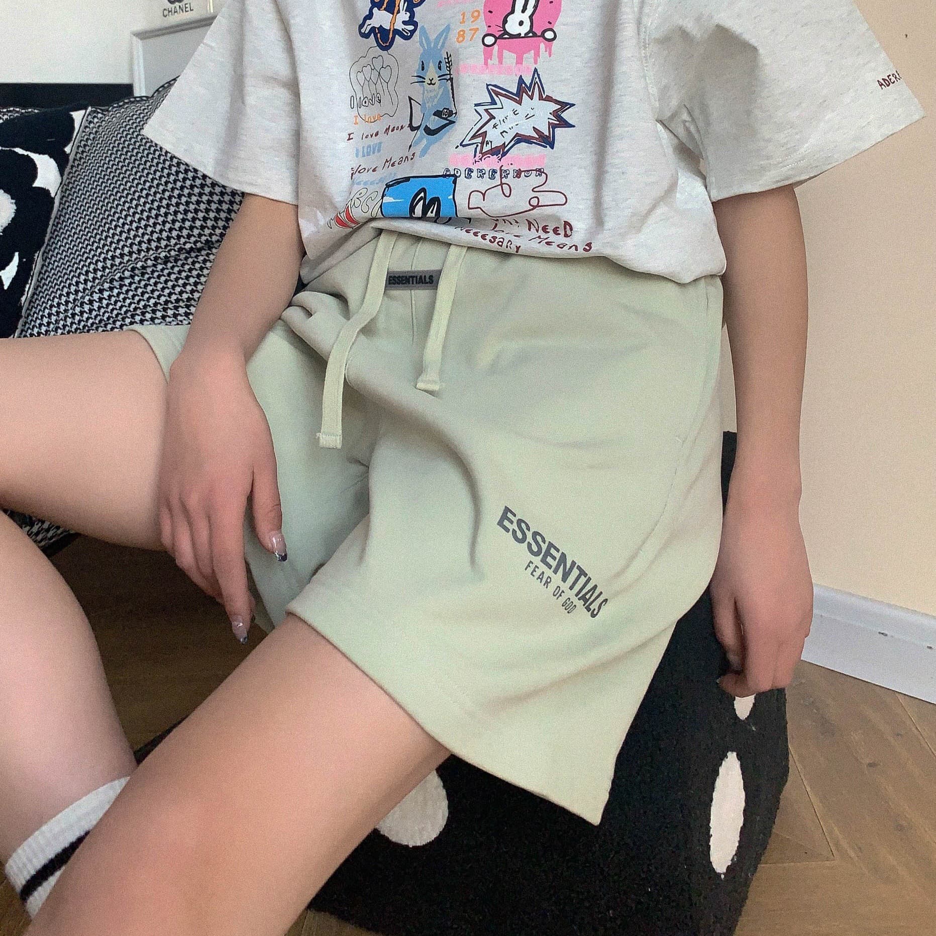 ハイウエスト パンツ ドローコード ハーフウエストパンツ
