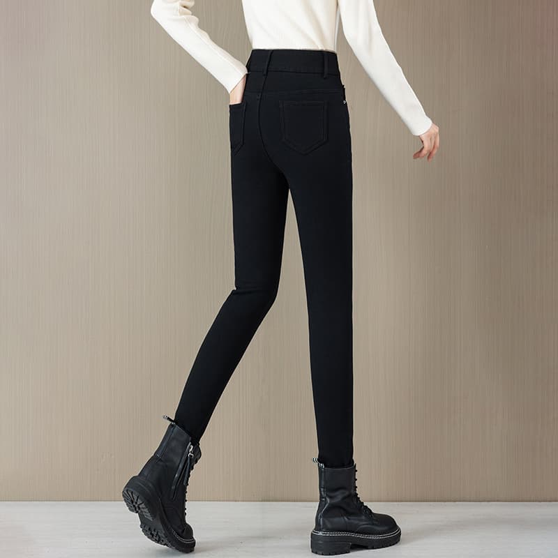 ハイウエスト パンツ 美脚シルエット ハイウエストスキニーパンツ