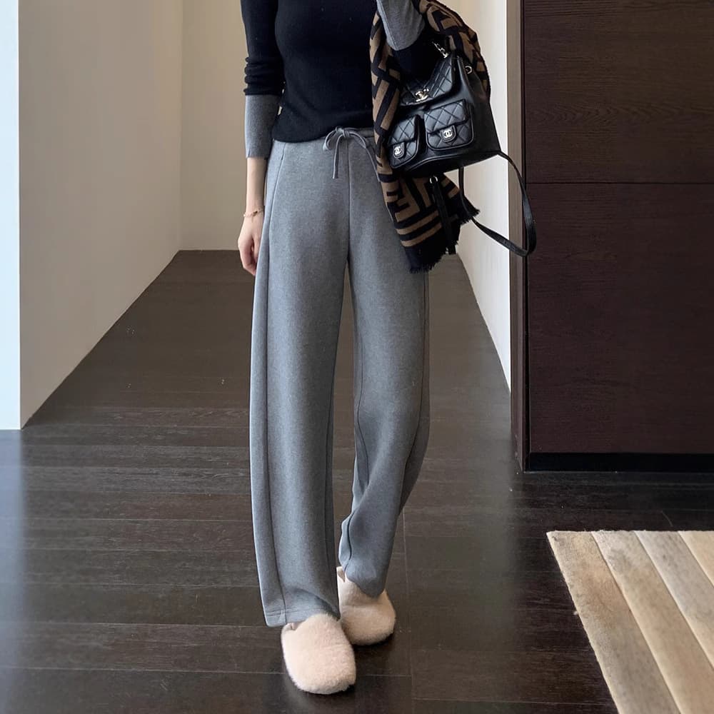 ハイウエスト パンツ ゆるふわルーズ スラックス