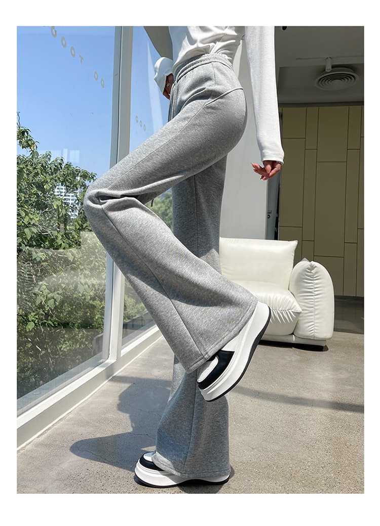 ハイウエスト パンツ ストレッチ美脚ハイウエストフレアパンツ