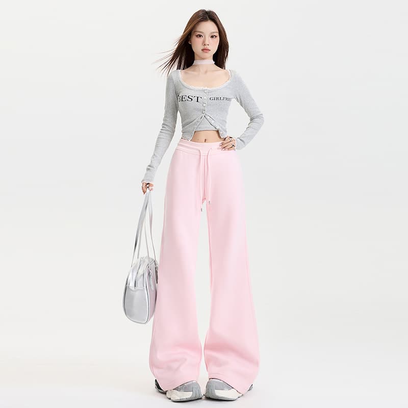 ハイウエスト パンツ ゆったりシルエット ハイウエストルーズパンツ
