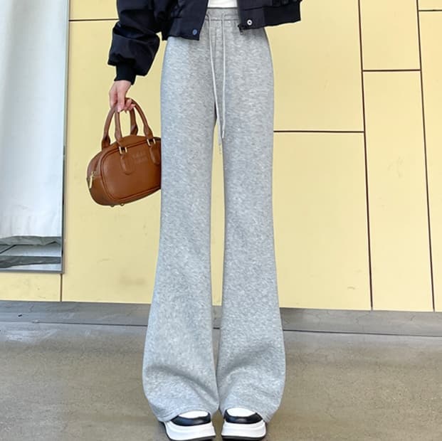 ハイウエスト パンツ ストレッチ美脚ハイウエストフレアパンツ