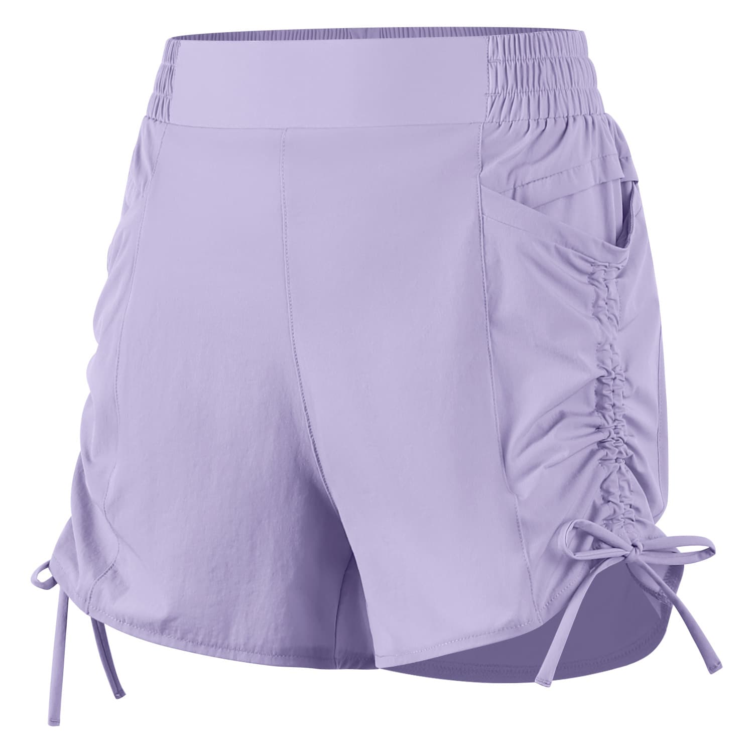 ハイウエスト パンツ サイドギャザー ゆるショーツ