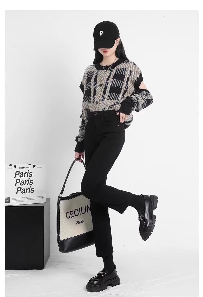 ハイウエスト パンツ ストレートシルエット ハイウエストパンツ