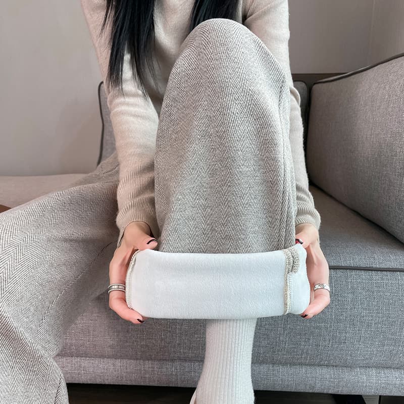 ハイウエスト パンツ とろみストレート ロング丈 パンツ