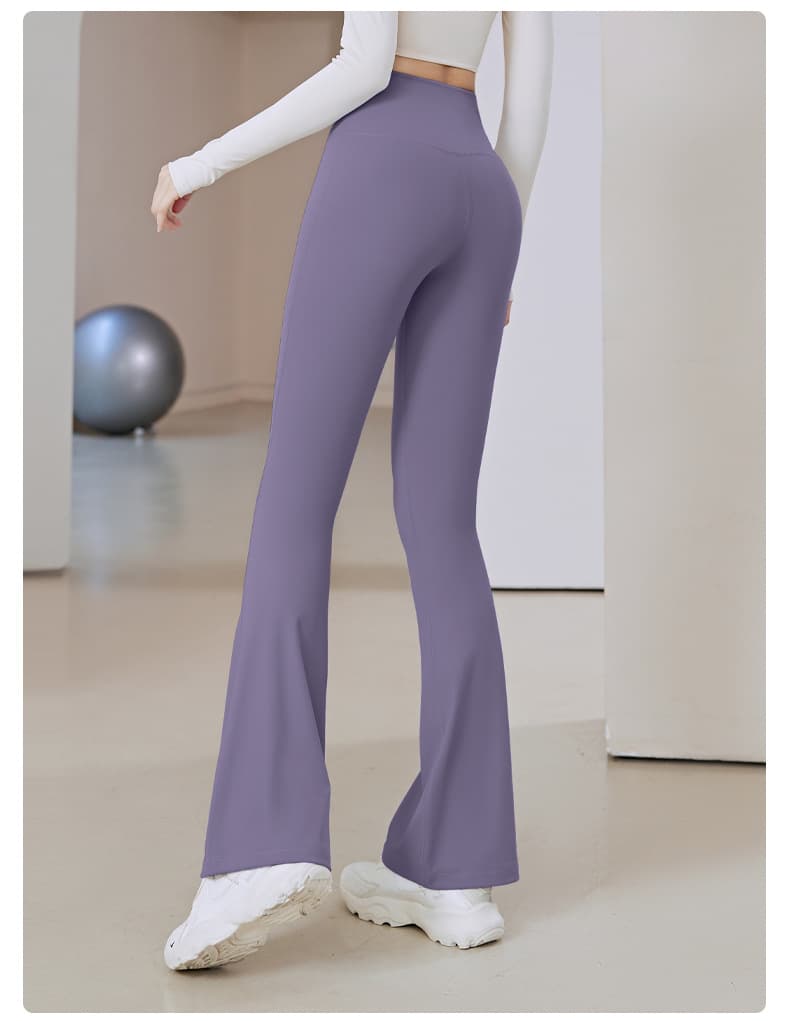 ハイウエスト パンツ 美脚コンフォートブーツカットパンツ