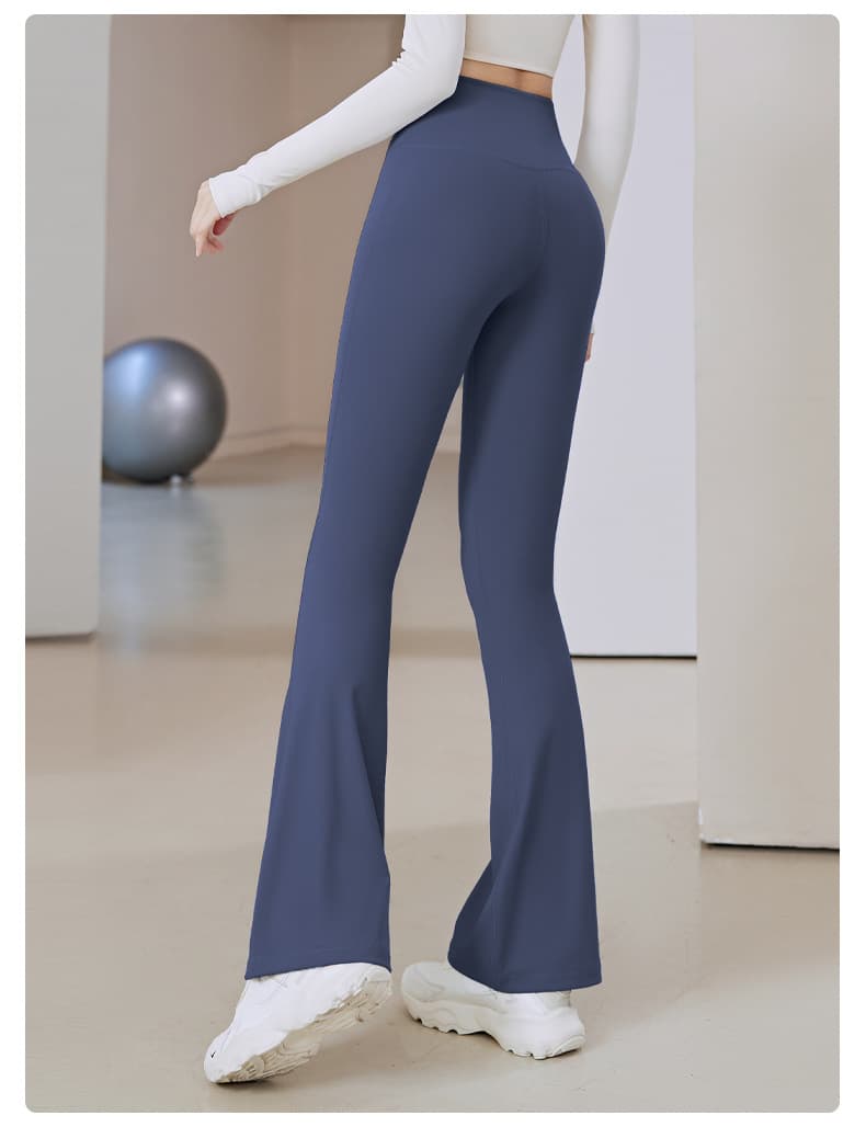 ハイウエスト パンツ 美脚コンフォートブーツカットパンツ