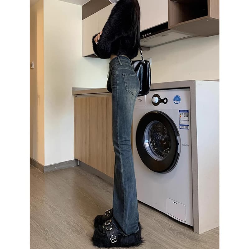 ハイウエスト パンツ ストレッチ美脚ハイウエストフレアパンツ