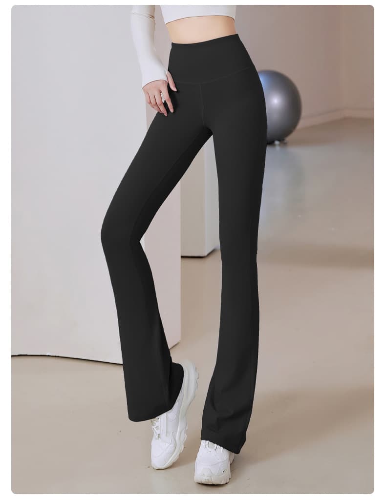 ハイウエスト パンツ 美脚コンフォートブーツカットパンツ