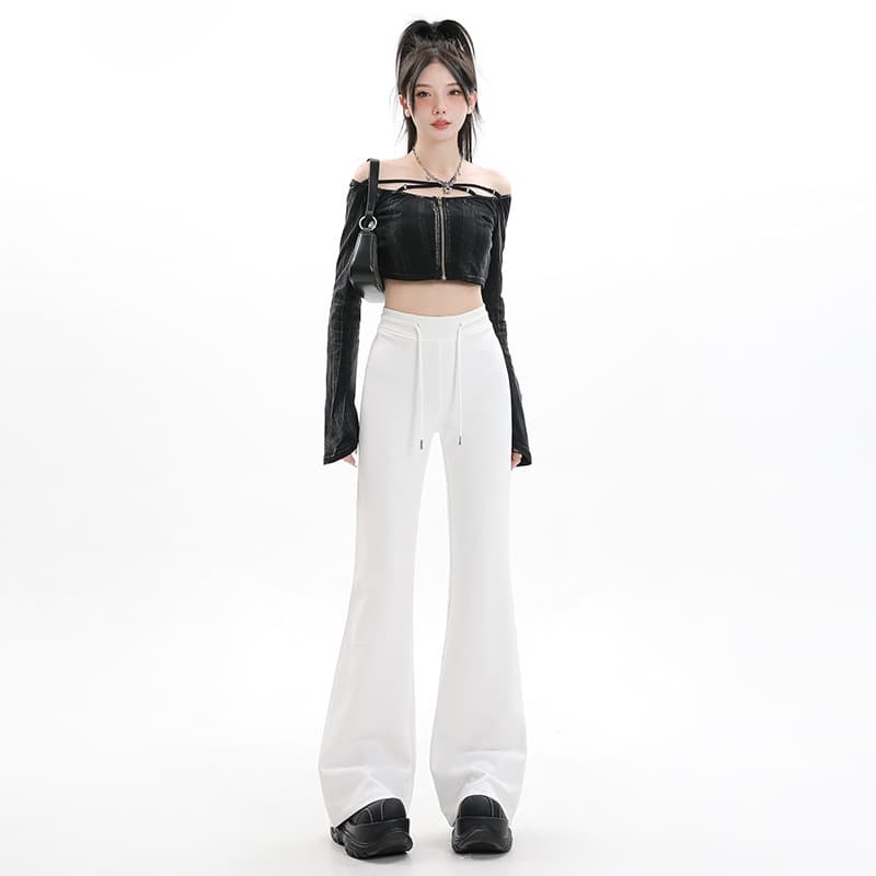 ハイウエスト パンツ ゆったりシルエット ハイウエストルーズパンツ