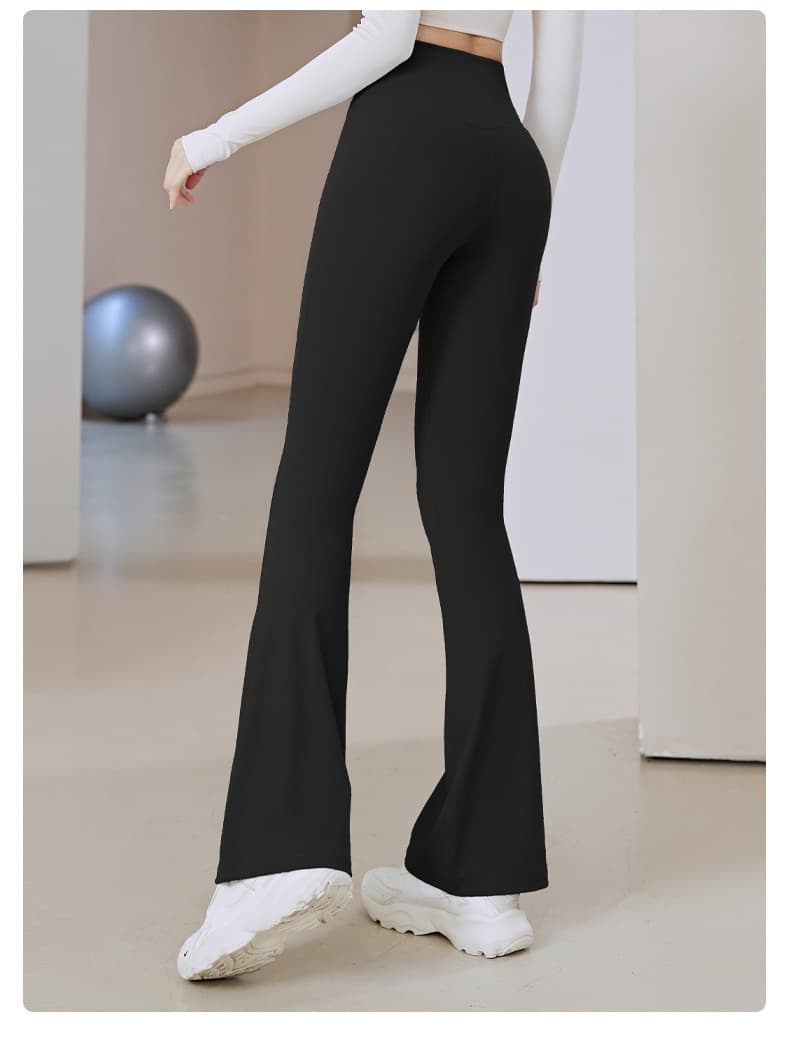 ハイウエスト パンツ 美脚コンフォートブーツカットパンツ