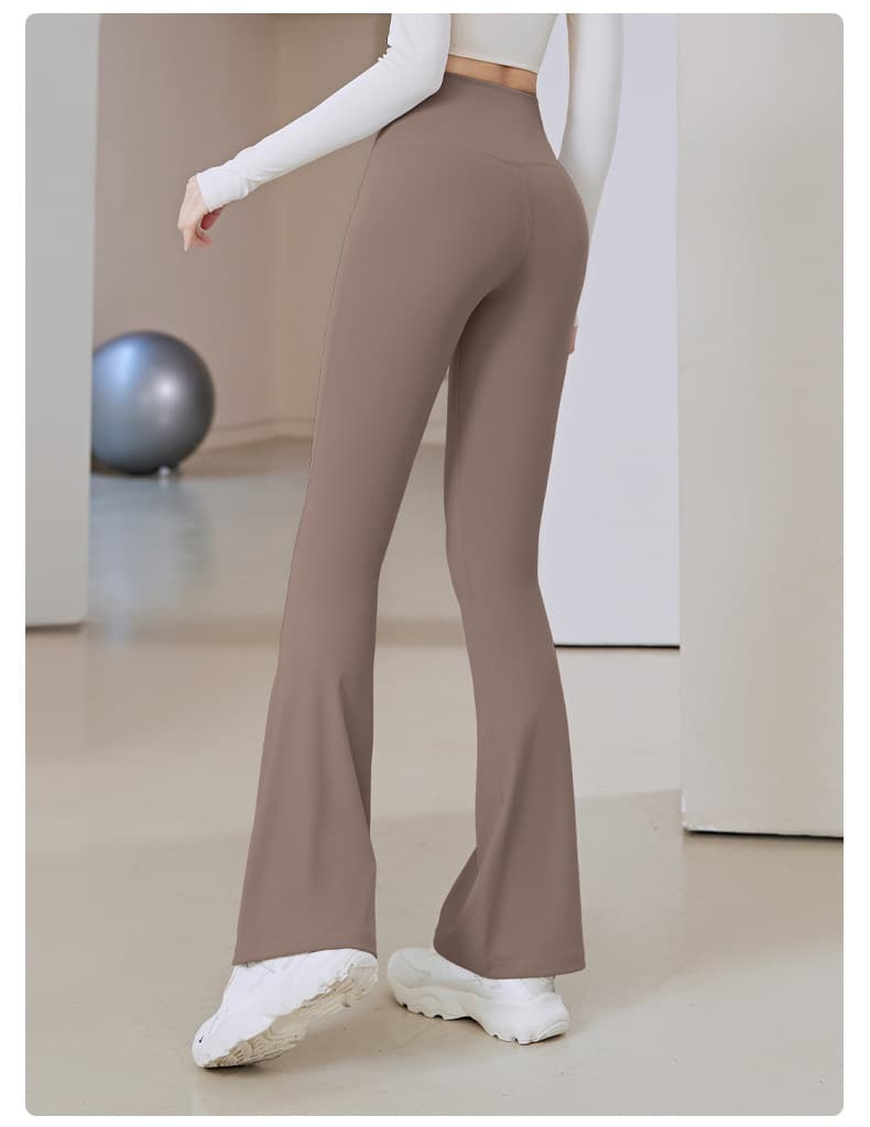 ハイウエスト パンツ 美脚コンフォートブーツカットパンツ