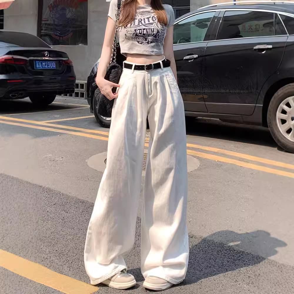 ハイウエスト パンツ ドレープ感たっぷりワイドパンツ