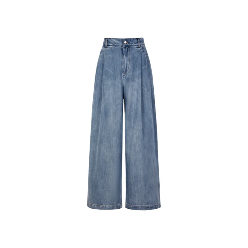 ハイウエスト パンツ ゆとりのある贅沢ワイドフレアパンツ