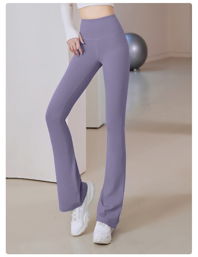 ハイウエスト パンツ 美脚コンフォートブーツカットパンツ