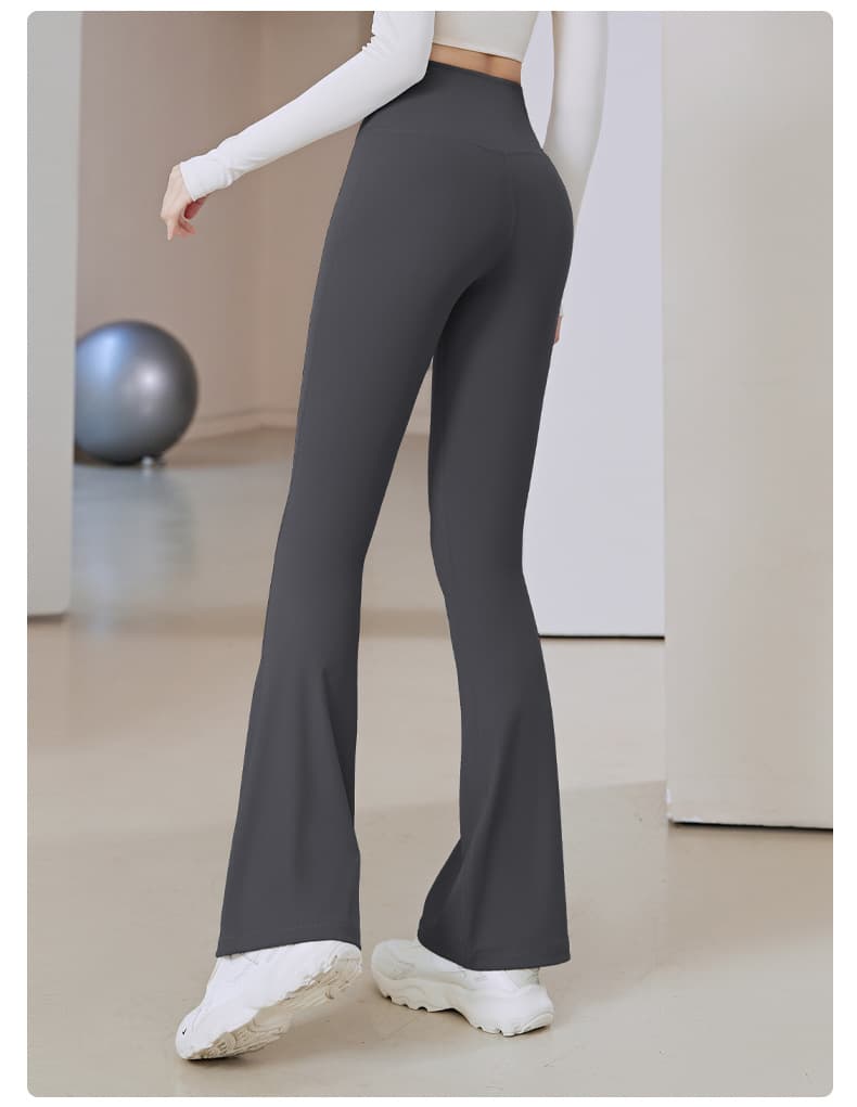 ハイウエスト パンツ 美脚コンフォートブーツカットパンツ