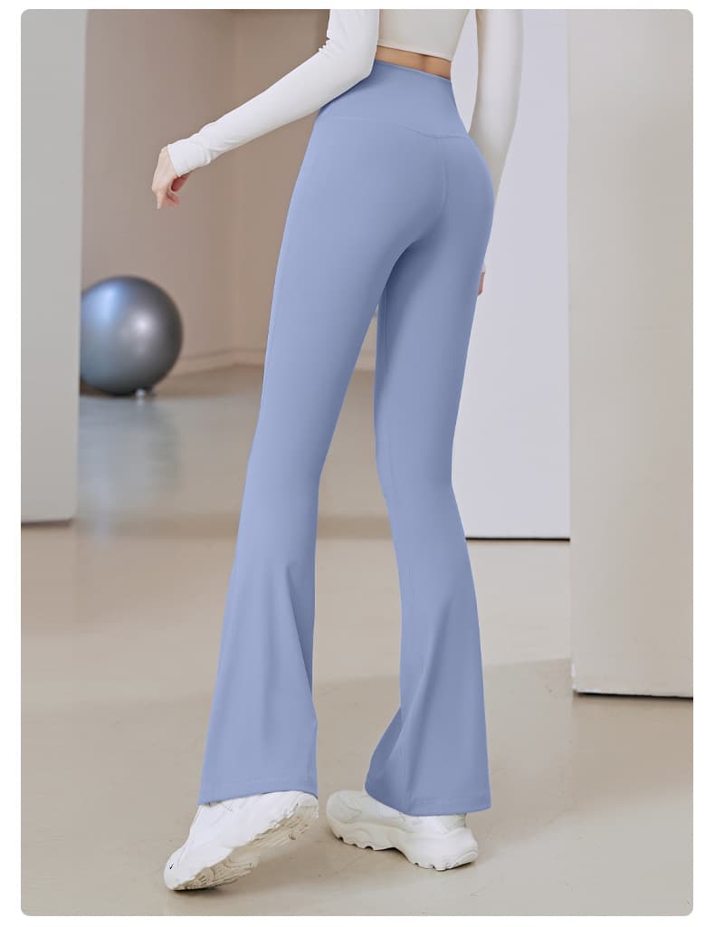 ハイウエスト パンツ 美脚コンフォートブーツカットパンツ